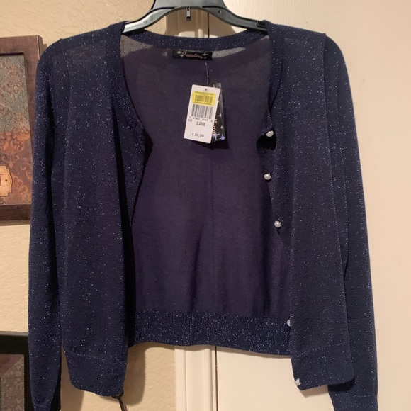 Elegant Dress with Shimmery Sweater - Picture 6 of 7